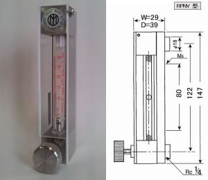 短納期 シール目盛り 流量計 パージメーター